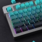 Cyan Adore Full PBT Gradient Cyan Dip-dye Keycaps Set Doubleshot Backlit OEM Profile for Cherry MX Mechanical Keyboard
